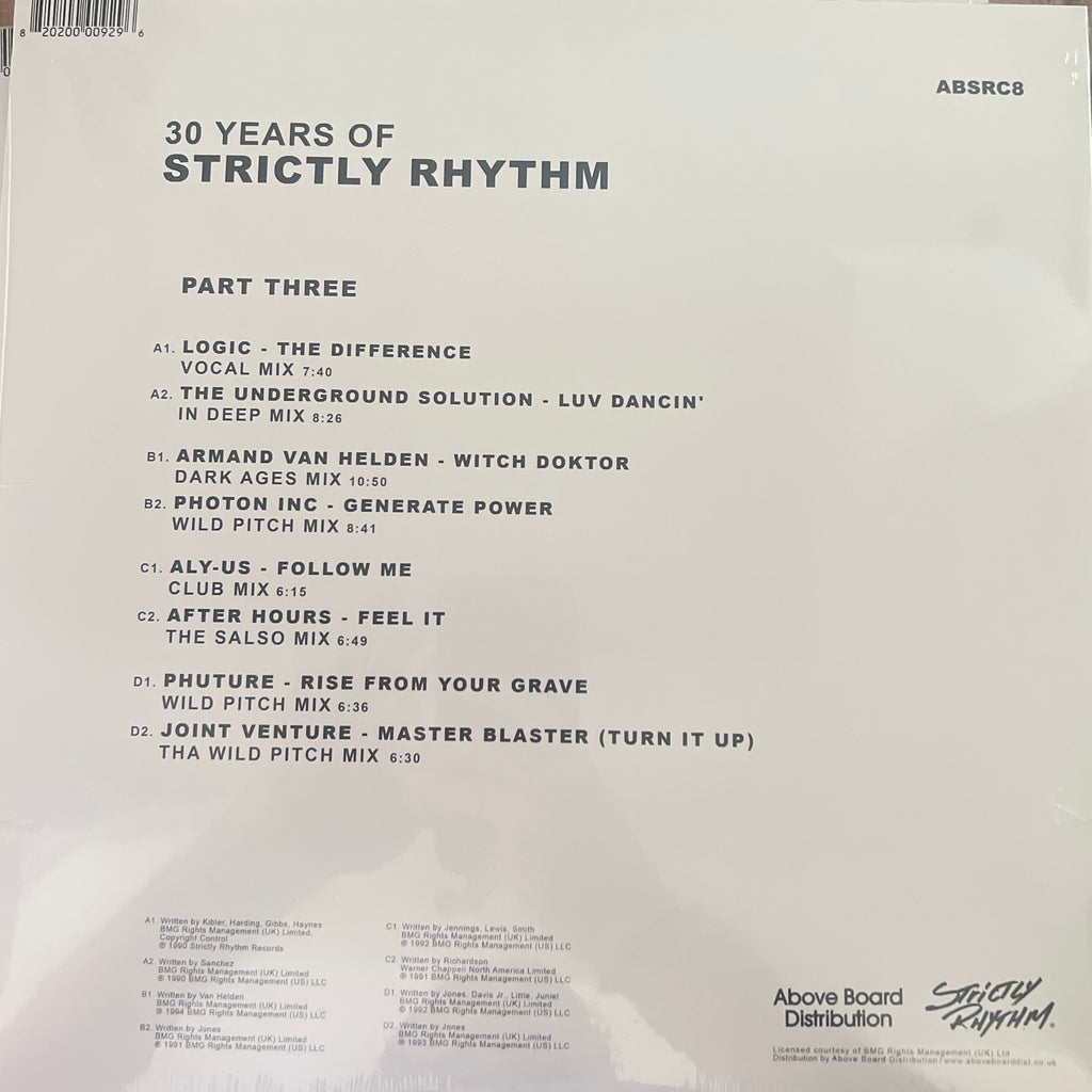 Various - 30 Years Of Strictly Rhythm Part 3 (2LP)