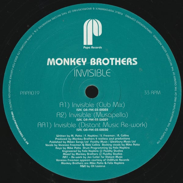 The Monkey Brothers - Invisible
