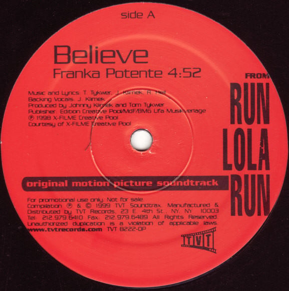 Franka Potente / Tom Tykwer / Johnny Klimek / Reinhold Heil - Believe / Running Two (From Run Lola Run Original Motion Picture Soundtrack)