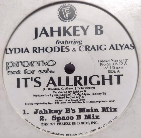 Jahkey B Featuring Lydia Rhodes & Craig Alyas - It's Allright