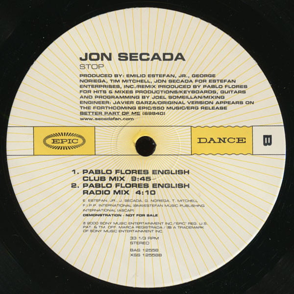 Jon Secada - Stop (Promo #1)