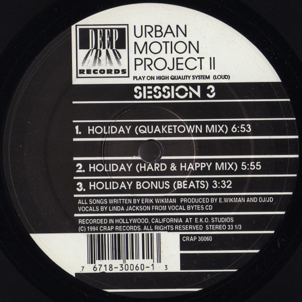 The Urban Motion Project – Holiday / I Feel Good Now!