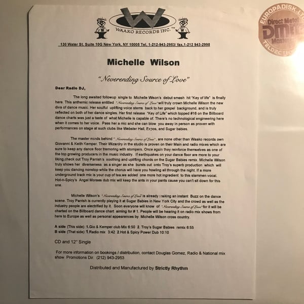 Michelle Wilson - Never Ending Source Of Love
