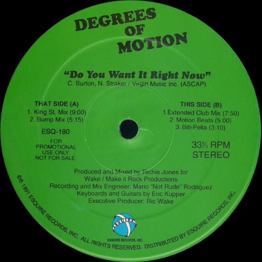 Degrees Of Motion - Do You Want It Right Now