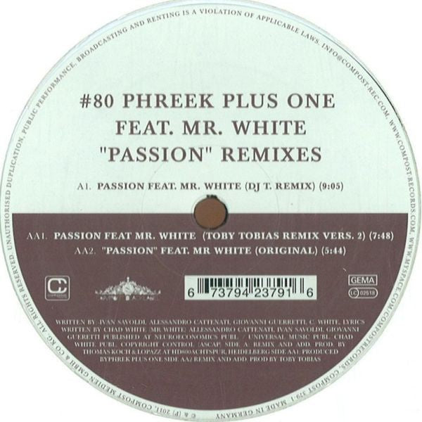 Phreek Plus One, Chad White - Passion