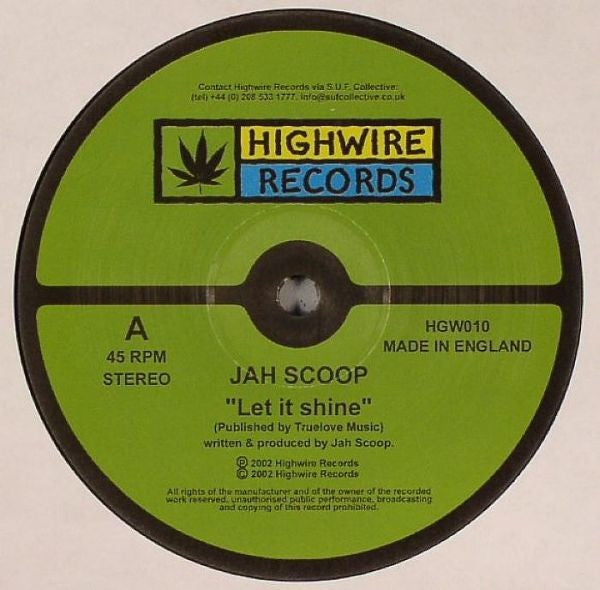 Jah Scoop - Let It Shine / Skunk Not Sensei