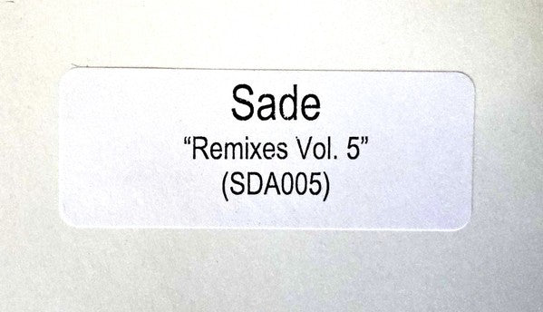 Sade - The Remixes (2LP White Label)