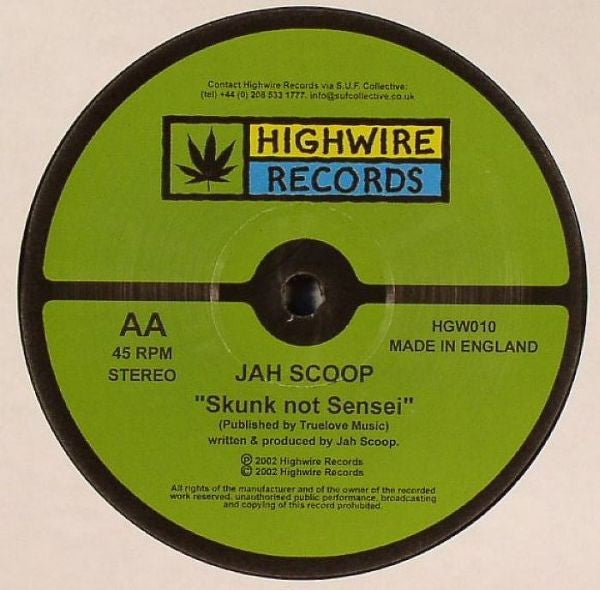 Jah Scoop - Let It Shine / Skunk Not Sensei
