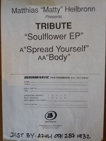 Matthias Heilbronn, Tribute - Soulflower EP