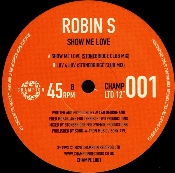 Robin S. - Show Me Love / Luv 4 Luv