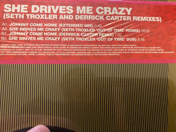 Fine Young Cannibals - She Drives Me Crazy (Seth Troxler And Derrick Carter Remixes)