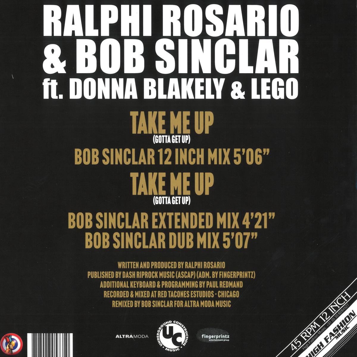 Ralphi Rosario & Bob Sinclar Ft. Donna Blakely & Lego - Take Me Up (Gotta Get Up)