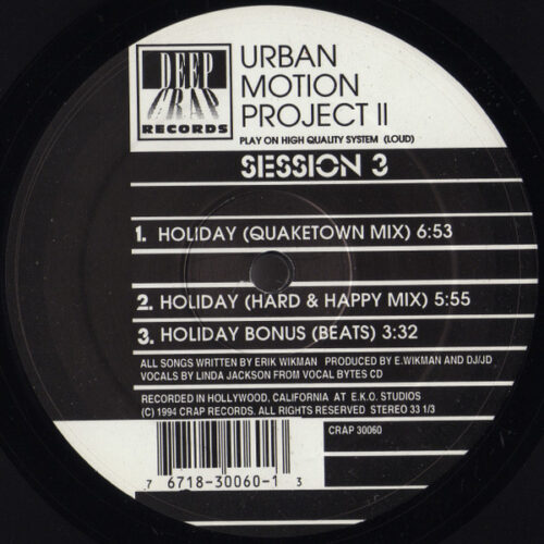 The Urban Motion Project – Holiday / I Feel Good Now!